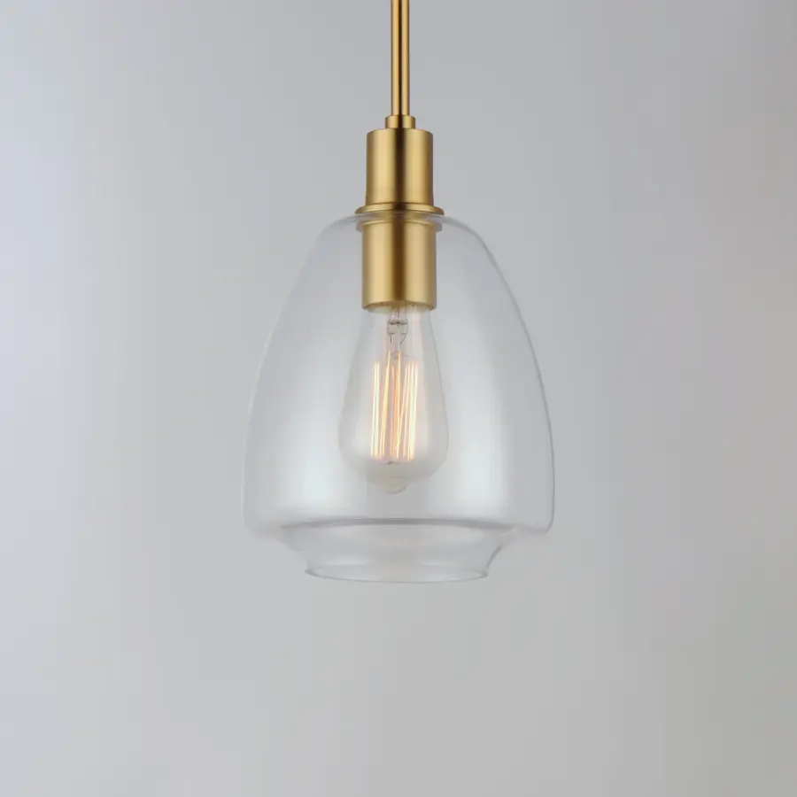 Babylon One Light Pendant in Satin Brass - Image 4