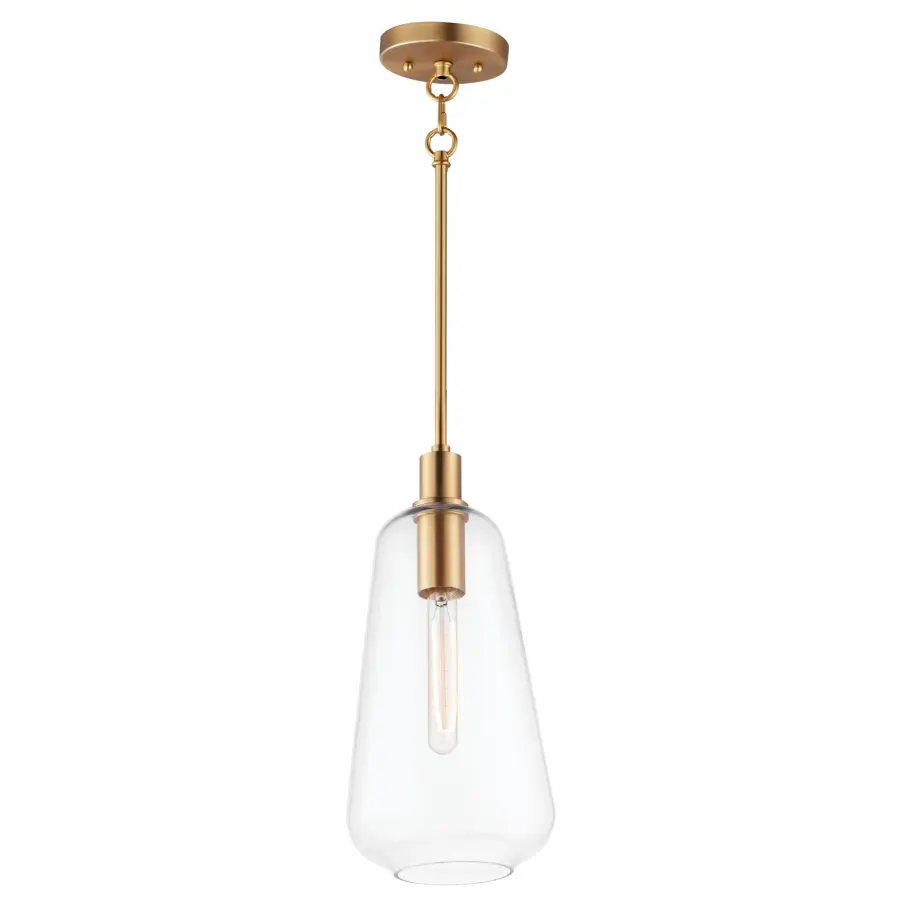 Babylon One Light Pendant in Satin Brass - Image 1