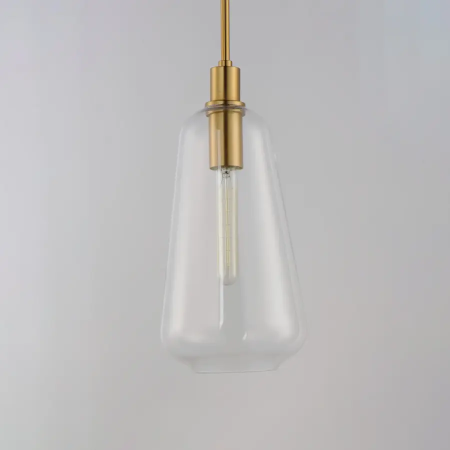 Babylon One Light Pendant in Satin Brass - Image 4