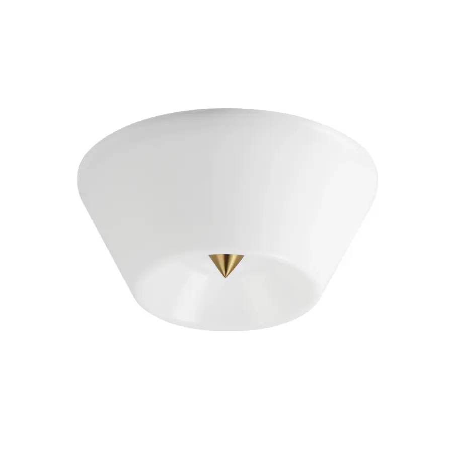 Tack LED Flush Mount in Natural Aged Brass - Image 1