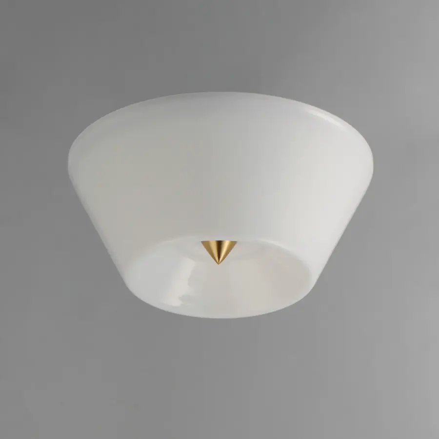 Tack LED Flush Mount in Natural Aged Brass - Image 2