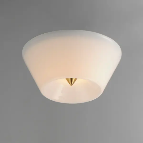 Tack LED Flush Mount in Natural Aged Brass - Image 3