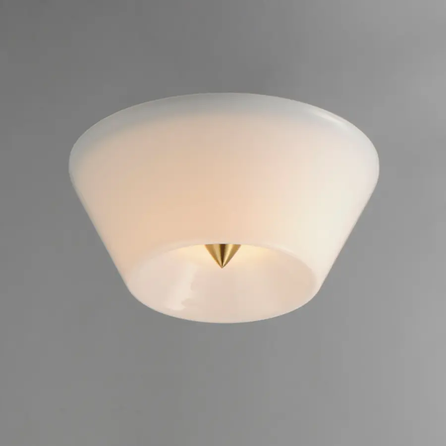 Tack LED Flush Mount in Natural Aged Brass - Image 3