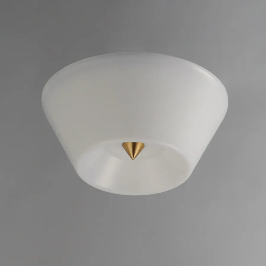 Tack LED Flush Mount in Natural Aged Brass - Image 4