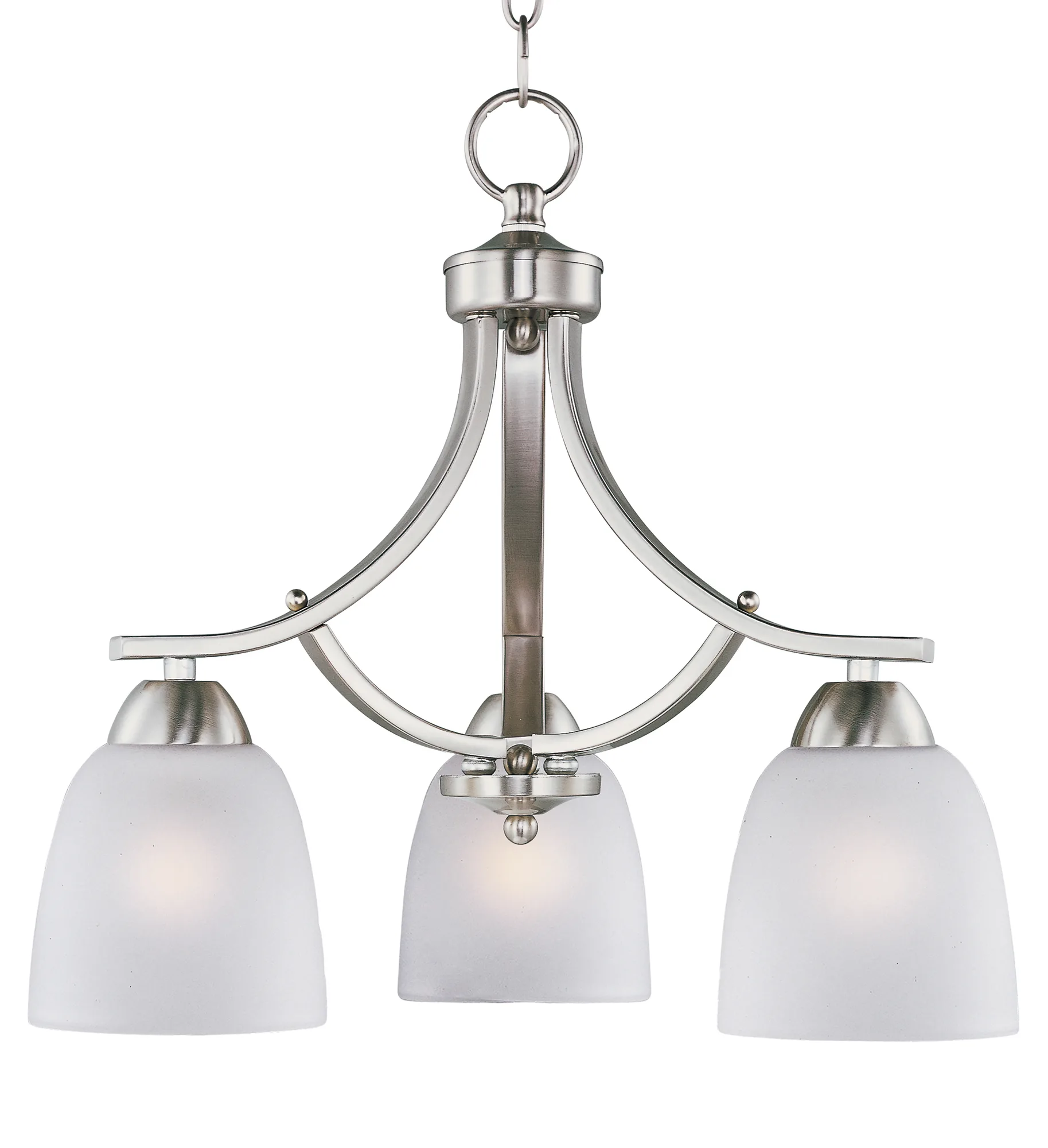 Axis 3-Light Chandelier in Satin Nickel