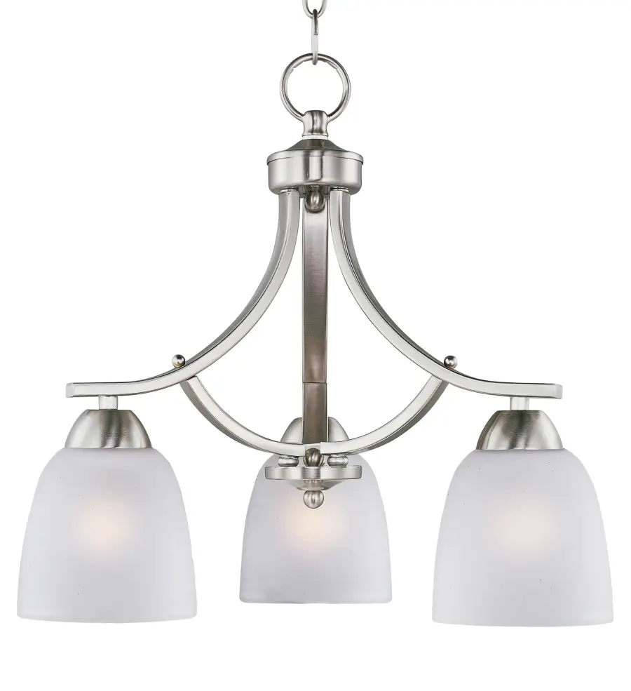 Axis 3-Light Chandelier in Satin Nickel - Image 1