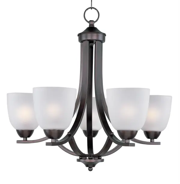 This transitional design works in any style home. Full length oval backplates support simple bell-shaped, Frosted glass shades. Available in Satin Nickel, Matte Black, and Polished Chrome.