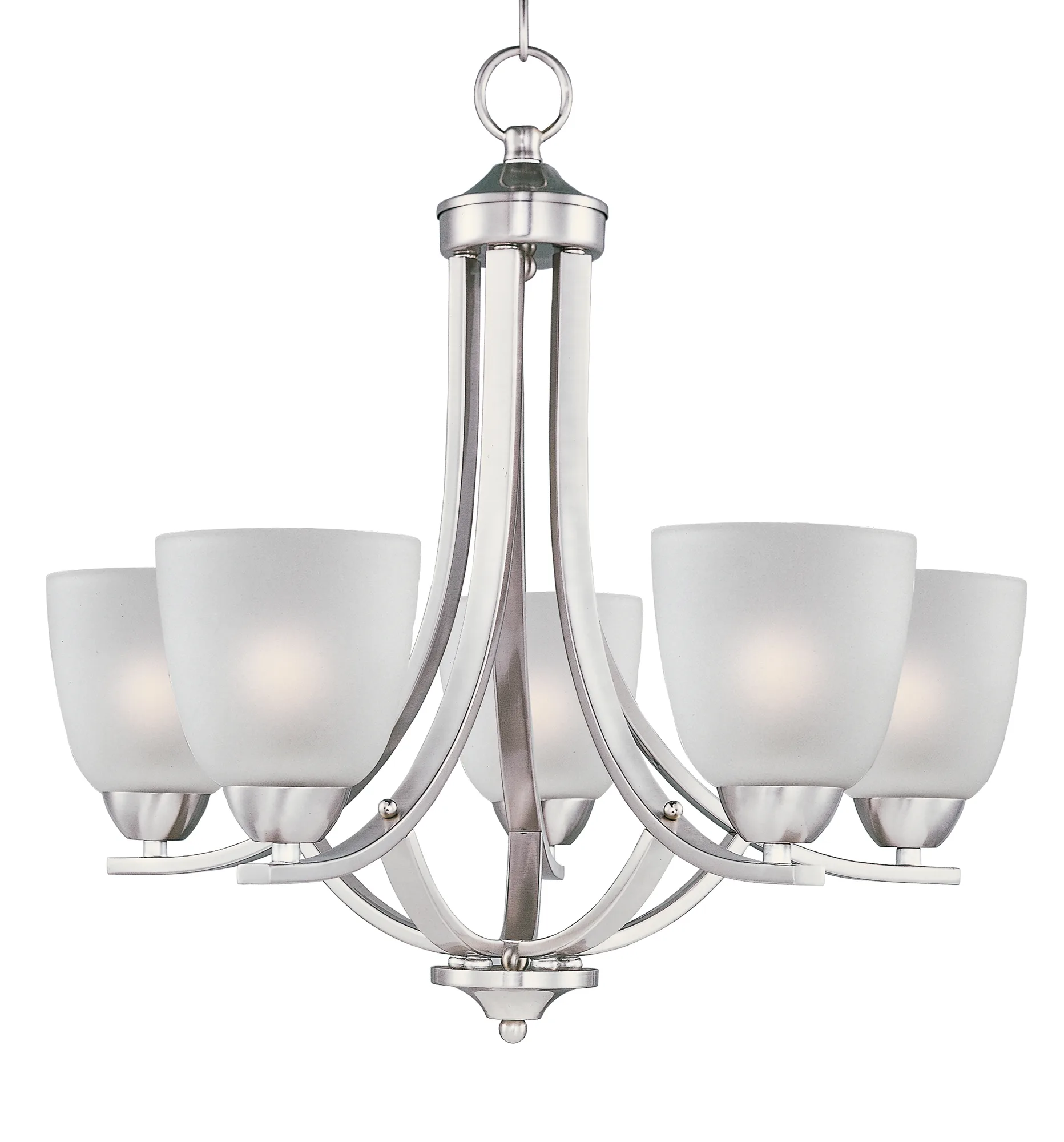 Axis 5-Light Chandelier in Satin Nickel