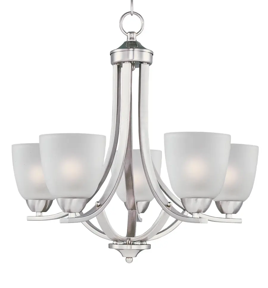 Axis 5-Light Chandelier in Satin Nickel - Image 1