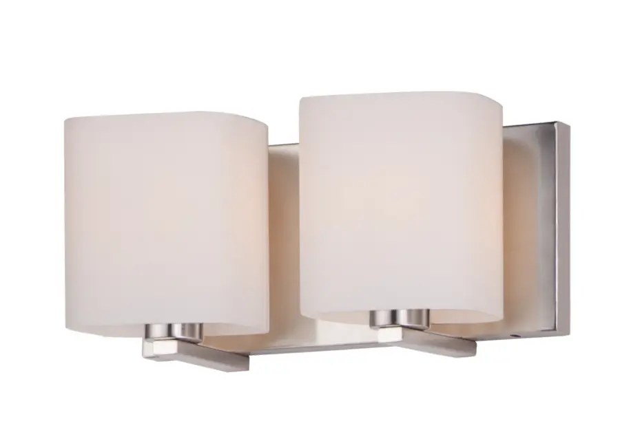 Wrap Two Light Bath Vanity in Satin Nickel - Image 1