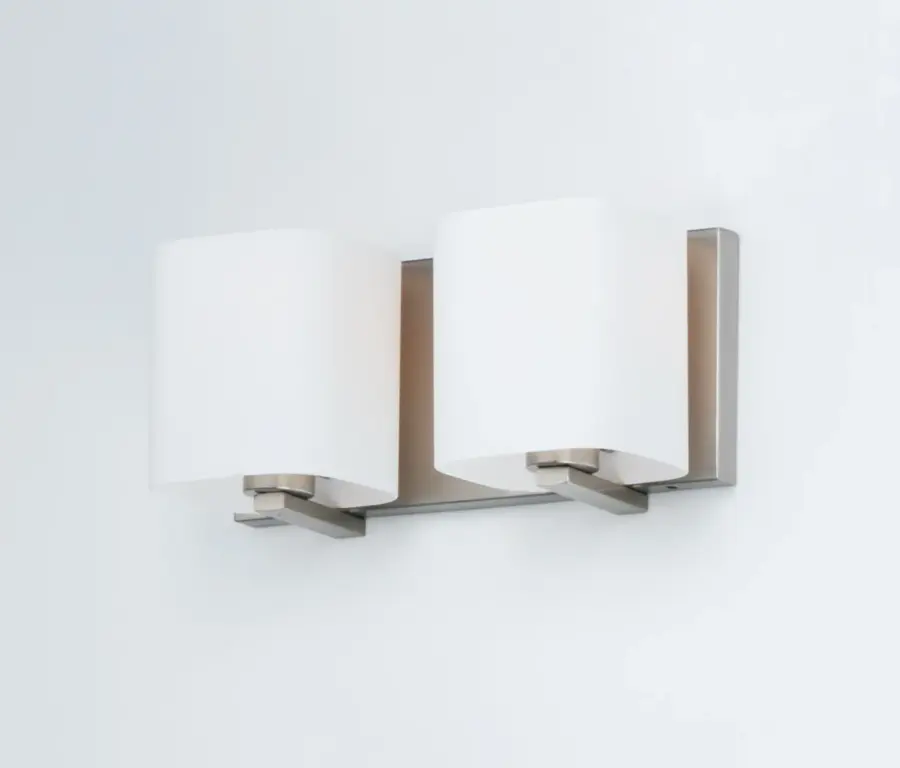 Wrap Two Light Bath Vanity in Satin Nickel - Image 2