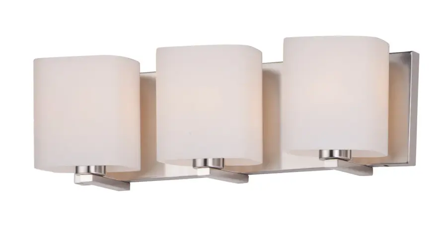 Wrap Three Light Bath Vanity in Satin Nickel - Image 1