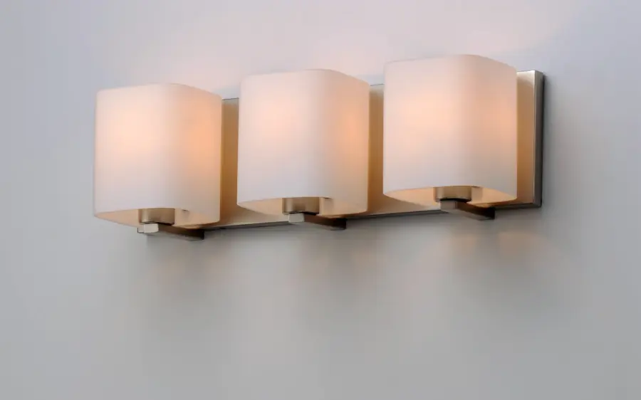 Wrap Three Light Bath Vanity in Satin Nickel - Image 3