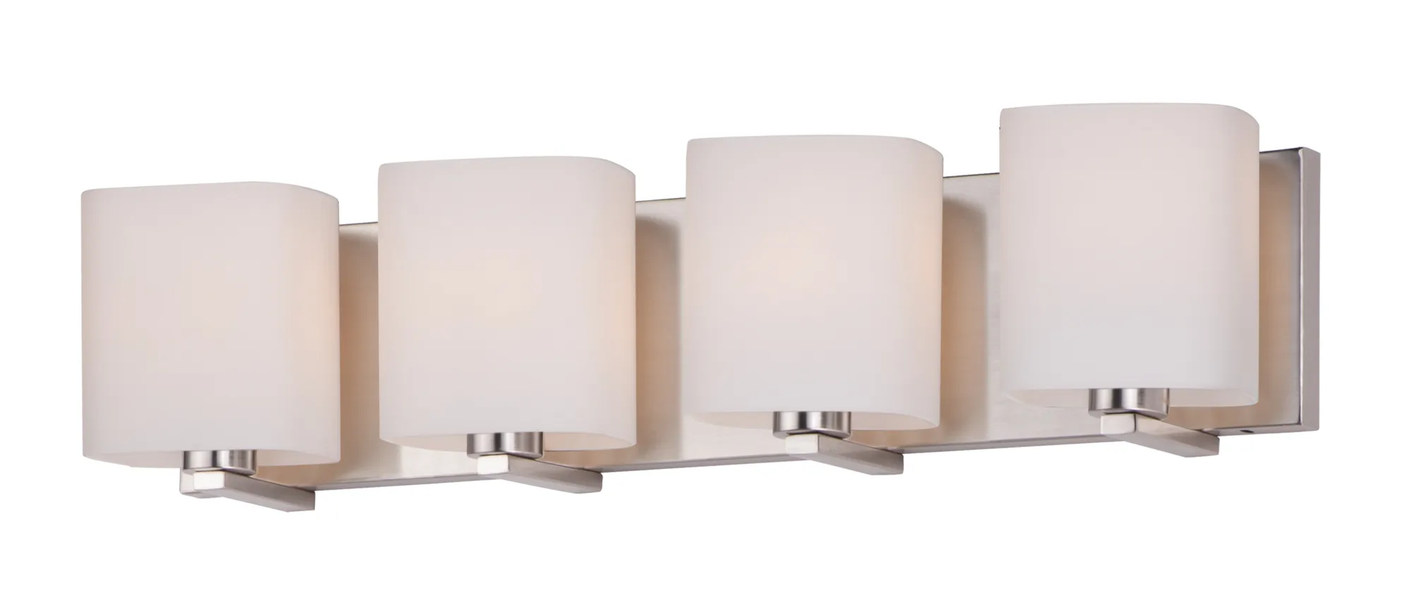 Wrap Four Light Bath Vanity in Satin Nickel