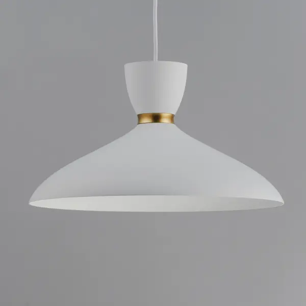 Carillon One Light Pendant in White/Satin Brass - Image 4