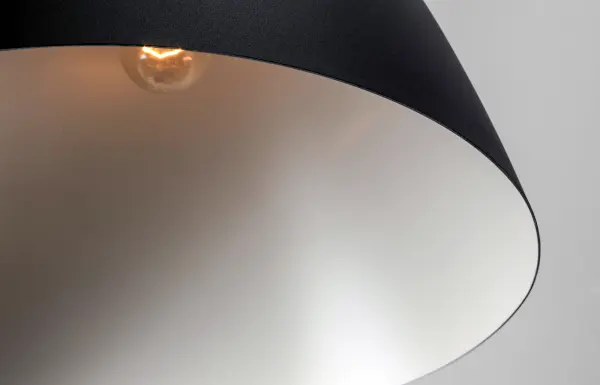 Nordic One Light Pendant in Tan Leather / Black - Image 4