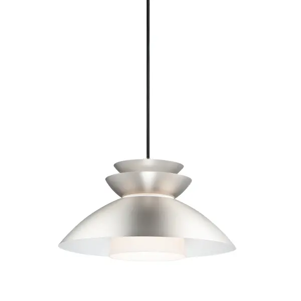 Nordic One Light Pendant in Brushed Platinum - Image 1