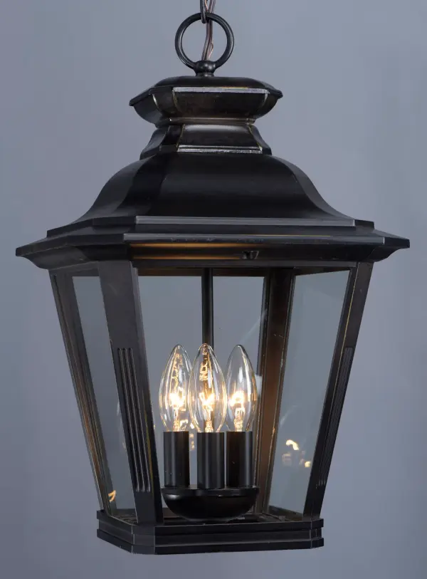 Knoxville is an updated take on the traditional lantern style. Finished in Bronze and with the option of Clear or Frosted glass, our Incandescent version is sure to wow. - alternate view
