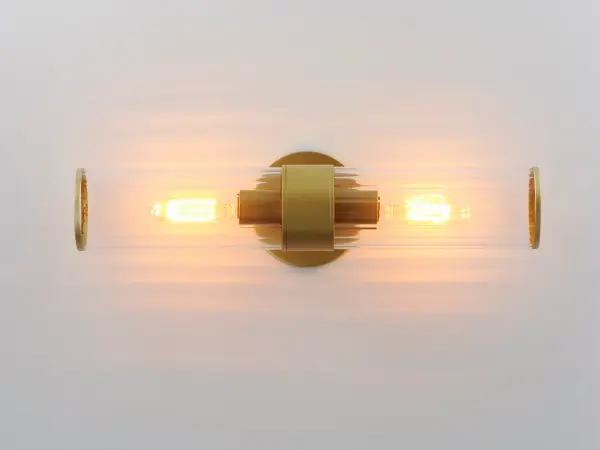 Crosby Two Light Wall Sconce in Satin Brass - Image 3