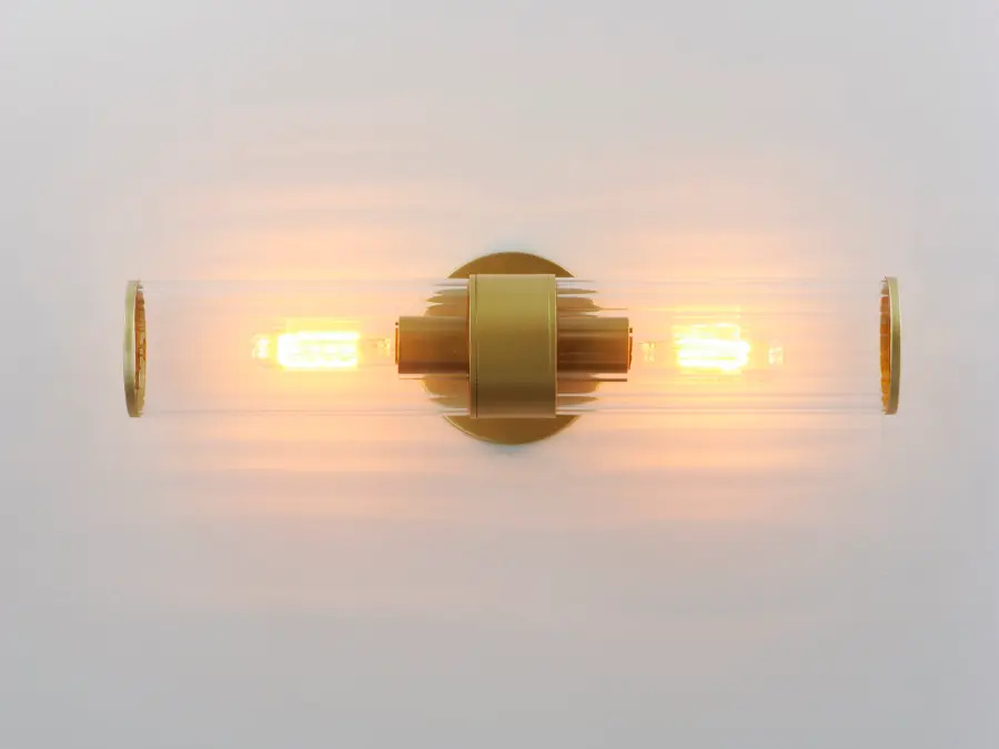 Crosby Two Light Wall Sconce in Satin Brass - Image 3