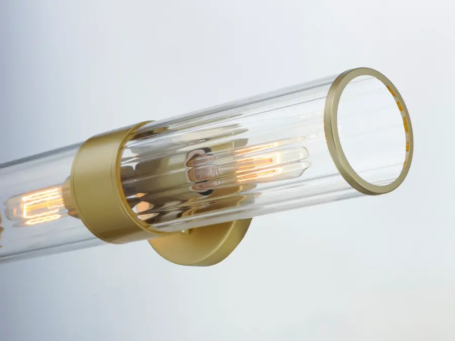 Crosby Two Light Wall Sconce in Satin Brass - Image 4