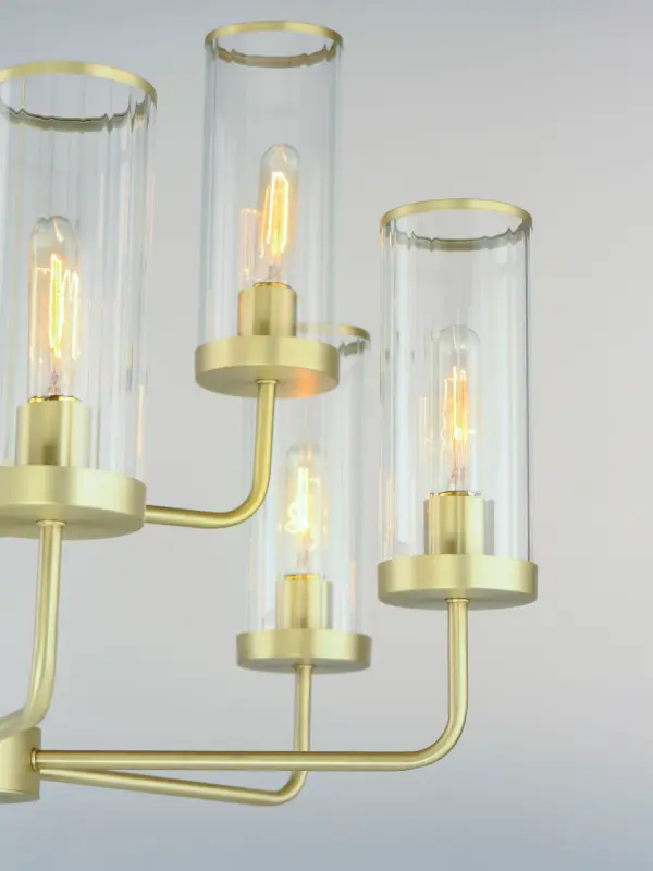 Crosby 9-Light Chandelier in Satin Brass - Image 3