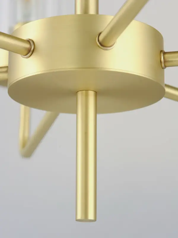 Crosby 9-Light Chandelier in Satin Brass - Image 4
