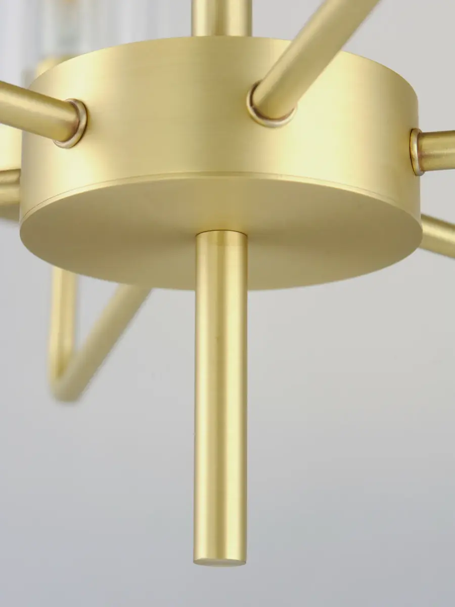 Crosby 9-Light Chandelier in Satin Brass - Image 4