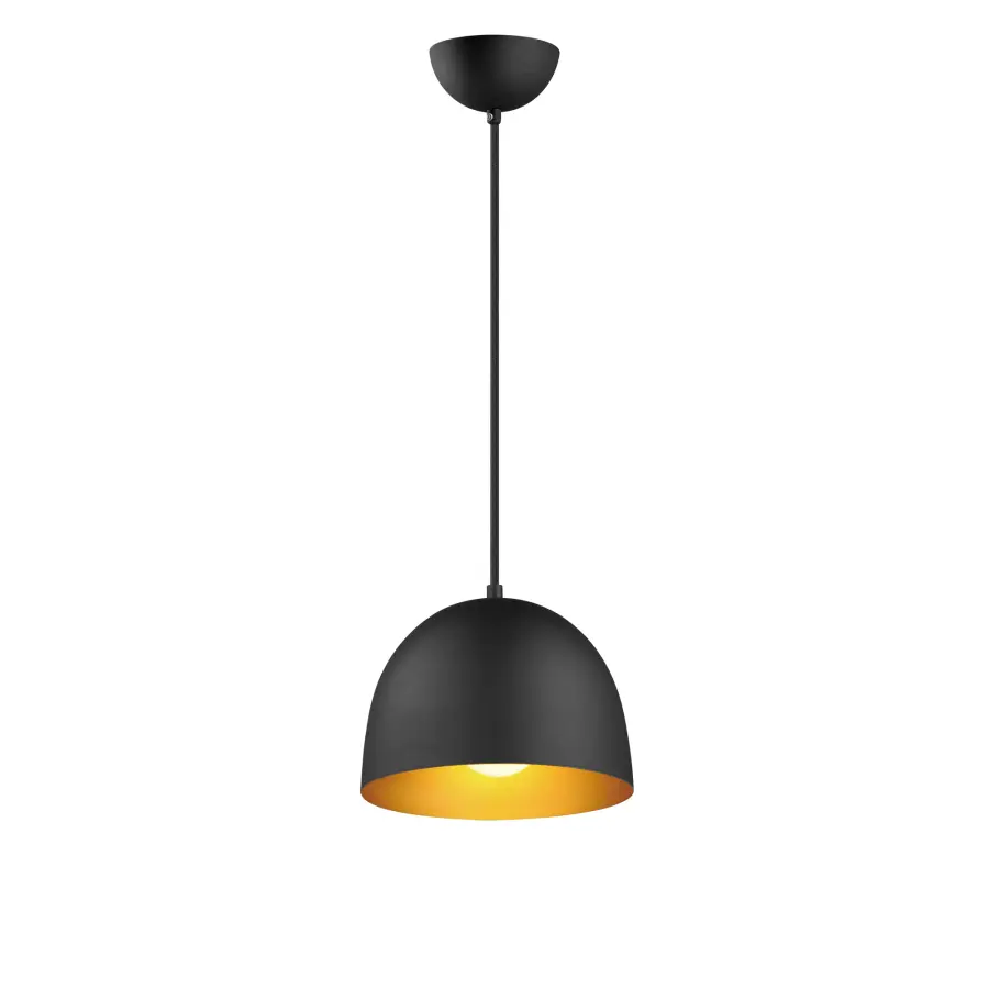 Tova One Light Pendant in Black / Gold - Image 1
