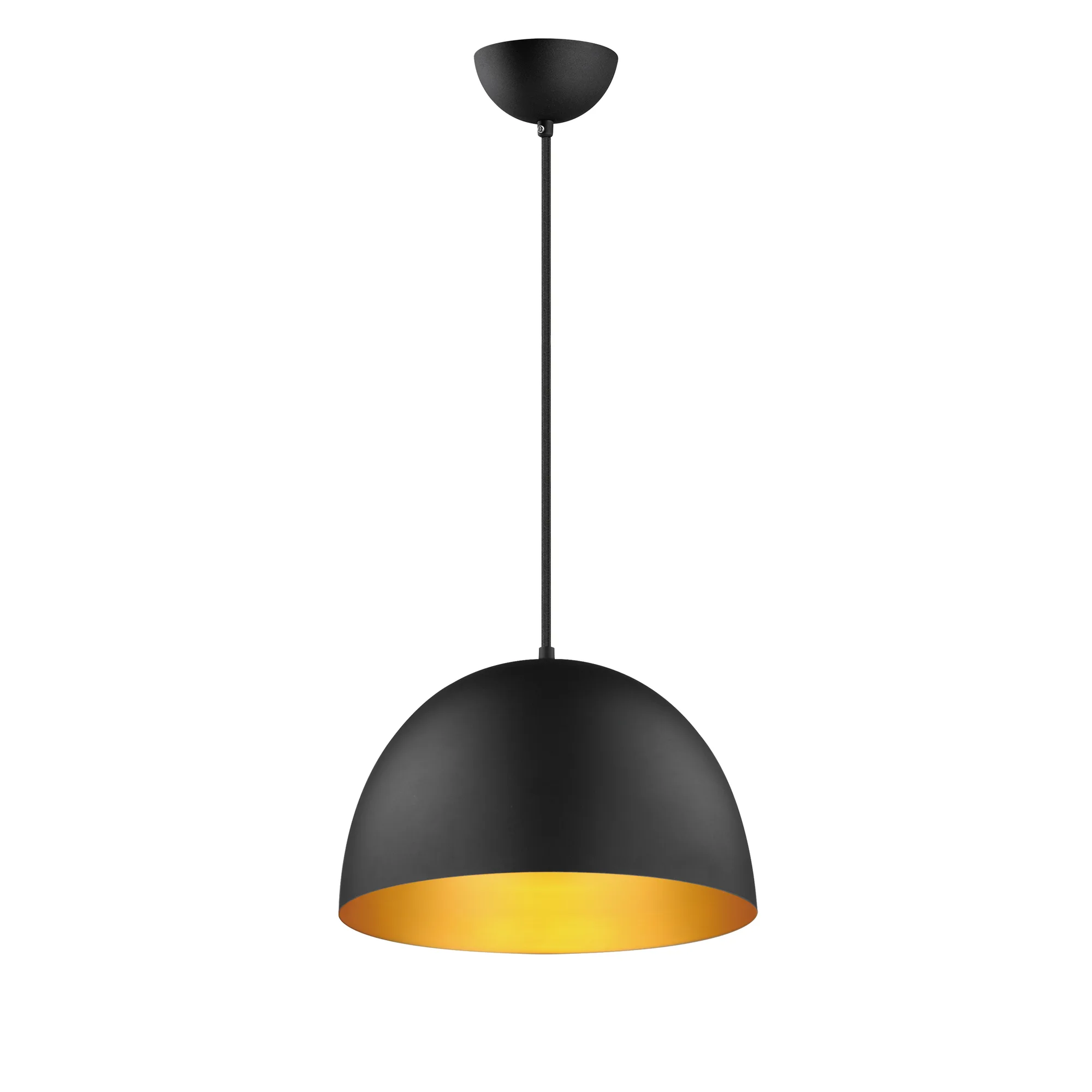 Tova One Light Pendant in Black / Gold