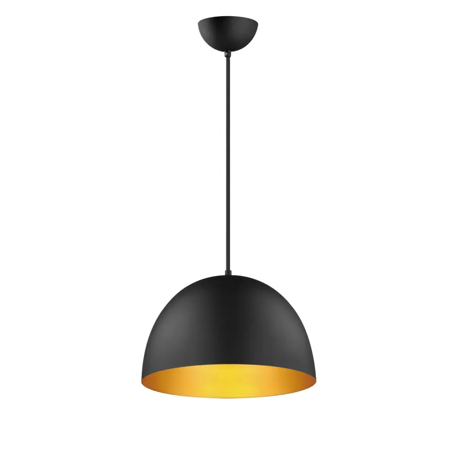 Tova One Light Pendant in Black / Gold - Image 1