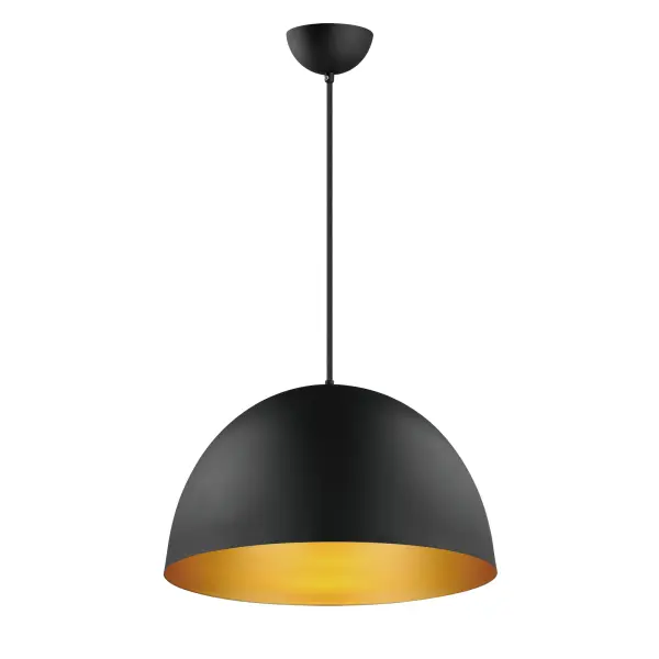 Tova One Light Pendant in Black / Gold - Image 1