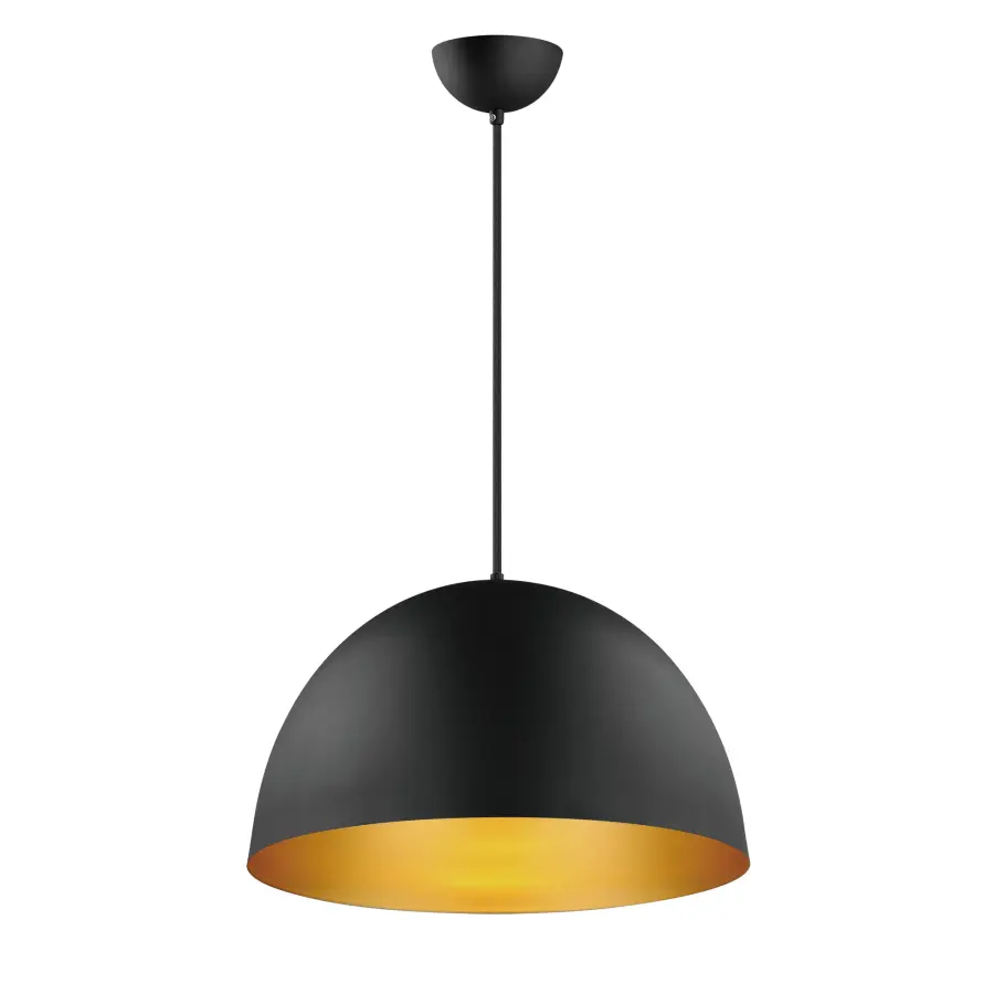 Tova One Light Pendant in Black / Gold - Image 1