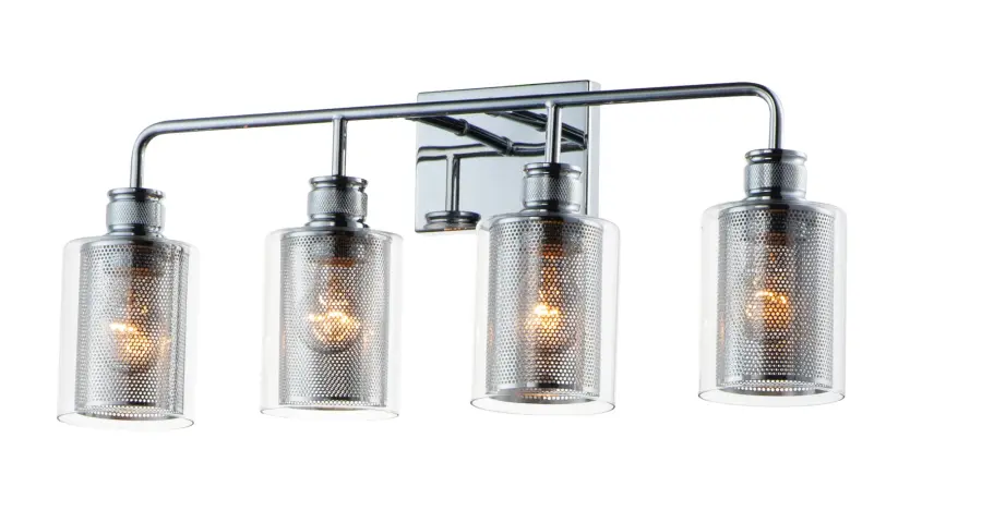 Filigree 4-Light Bath Vanity in Polished Chrome - Image 1
