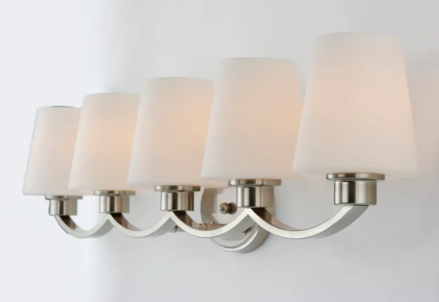 Shelter 5-Light Bath Vanity in Satin Nickel - Image 4