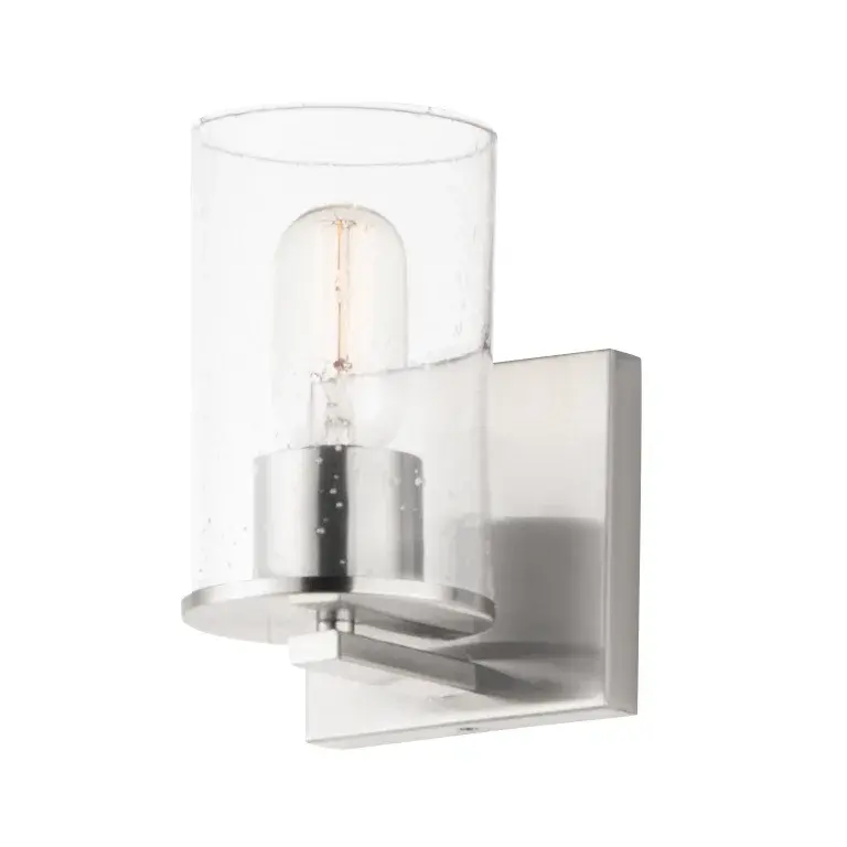 Sleek One Light Bath Vanity in Satin Nickel - Image 1