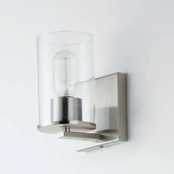 Sleek One Light Bath Vanity in Satin Nickel - Image 3