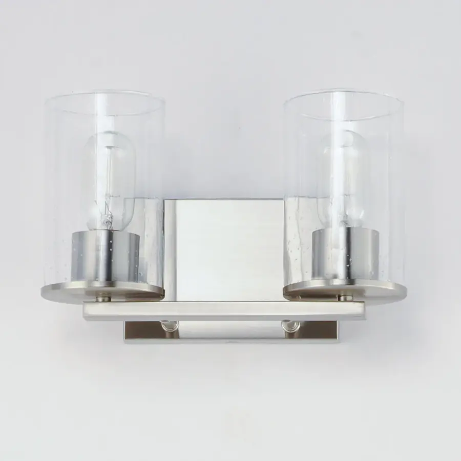 Sleek Two Light Bath Vanity in Satin Nickel - Image 2
