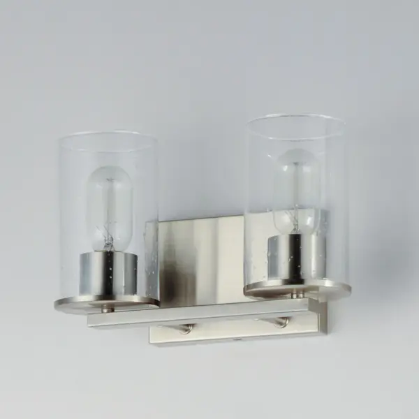 Sleek Two Light Bath Vanity in Satin Nickel - Image 3