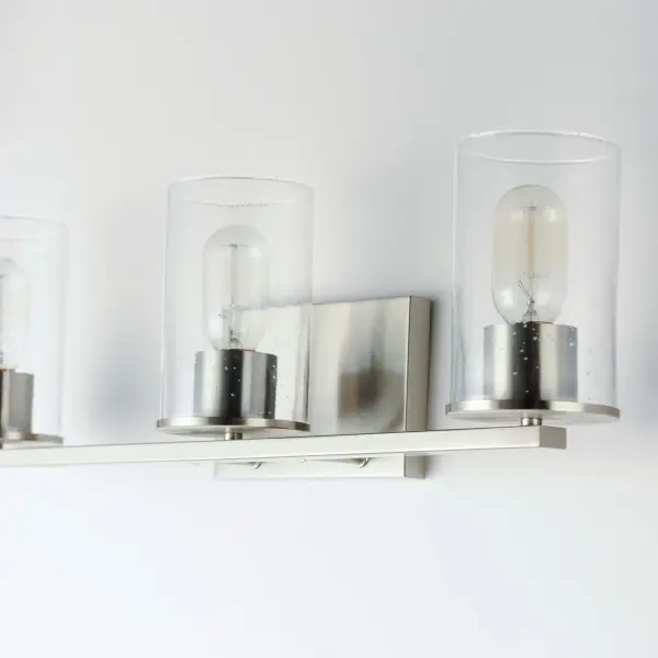 Sleek 3-Light Bath Vanity in Satin Nickel - Image 3