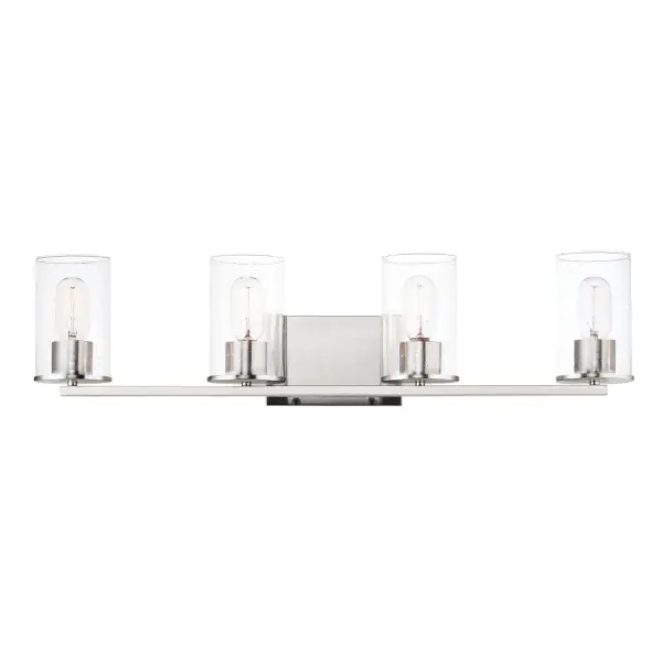 Sleek 4-Light Bath Vanity in Satin Nickel - Image 1