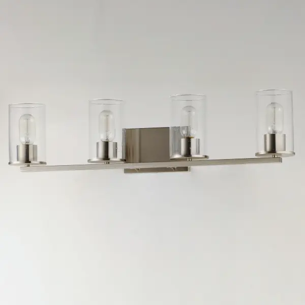 Sleek 4-Light Bath Vanity in Satin Nickel - Image 2