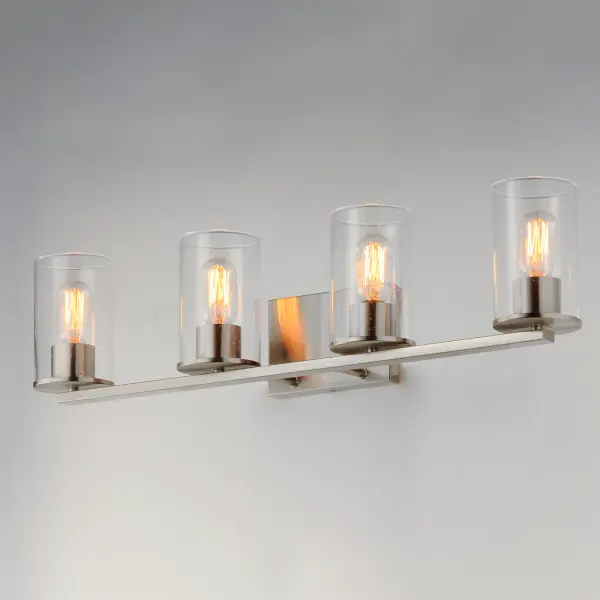 Sleek 4-Light Bath Vanity in Satin Nickel - Image 3