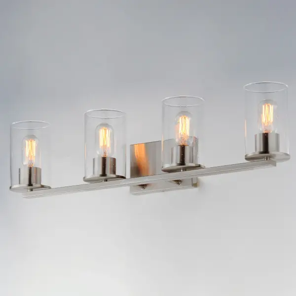 Sleek 4-Light Bath Vanity in Satin Nickel - Image 4