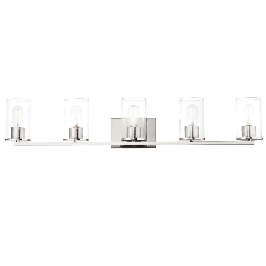 Sleek 5-Light Bath Vanity in Satin Nickel - Image 1