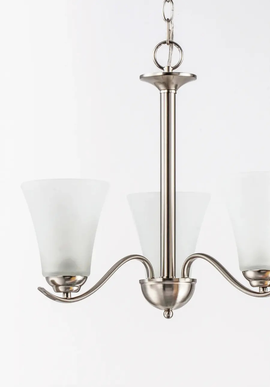 Vital 3-Light Chandelier in Satin Nickel - Image 3