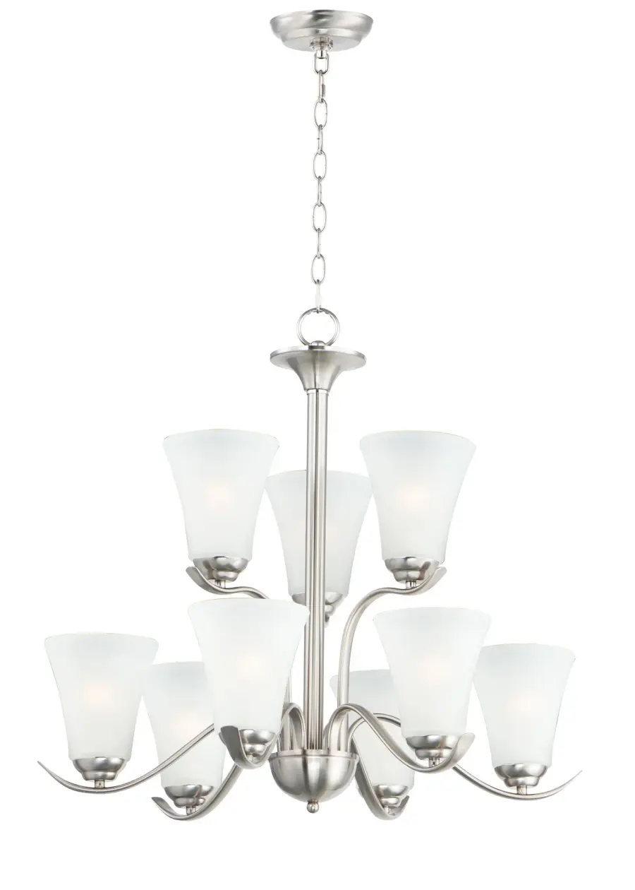 Vital 9-Light Chandelier in Satin Nickel - Image 1