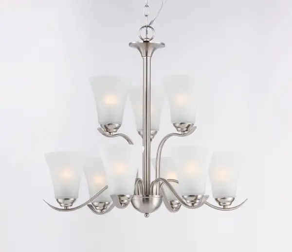 Vital 9-Light Chandelier in Satin Nickel - Image 3