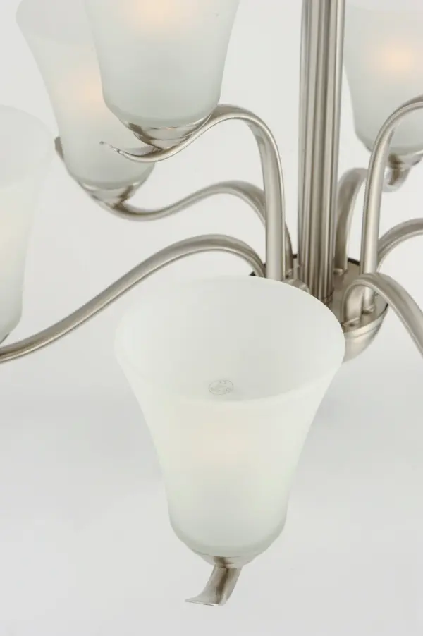 Vital 9-Light Chandelier in Satin Nickel - Image 4