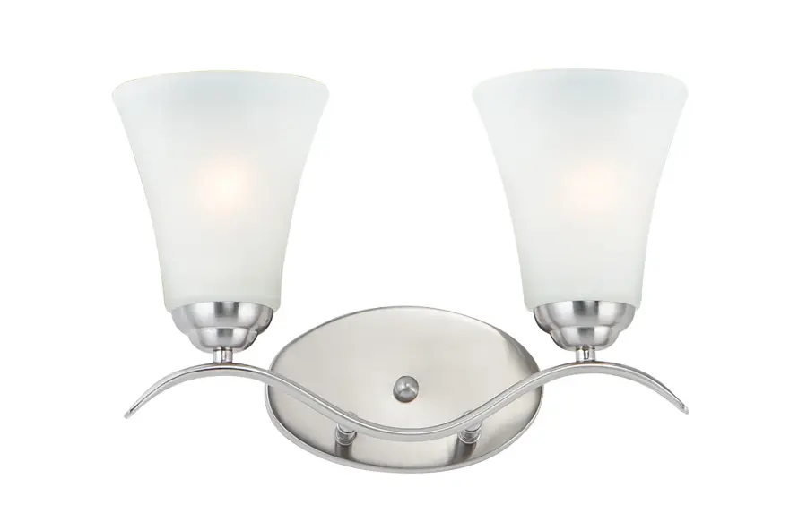 Vital Two Light Bath Vanity in Satin Nickel - Image 1